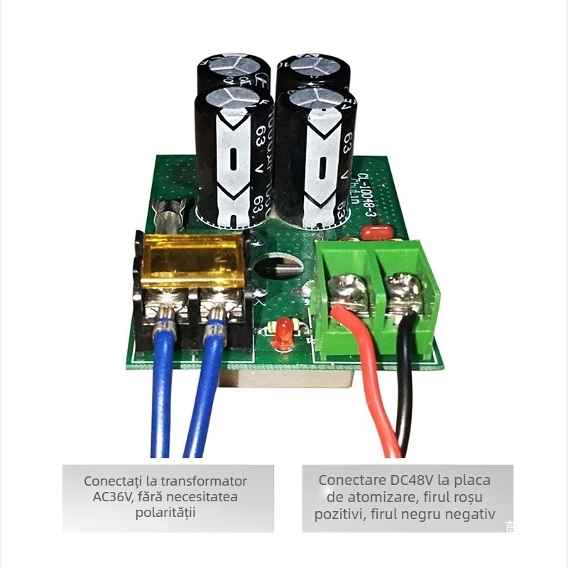 Modul placă rectificare pentru umidificator cu ultrasunete AC36V–DC48V pentru capul de atomizare, montaj pe vehicul, 51–100 m²