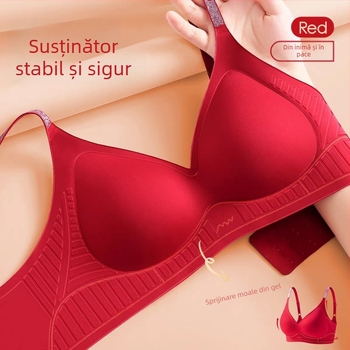 Set de lenjerie din nailon, cupe 3/4, cupe subțiri modelate, fără inel metalic, bretele fixe dublu, închidere la spate cu patru cârlige