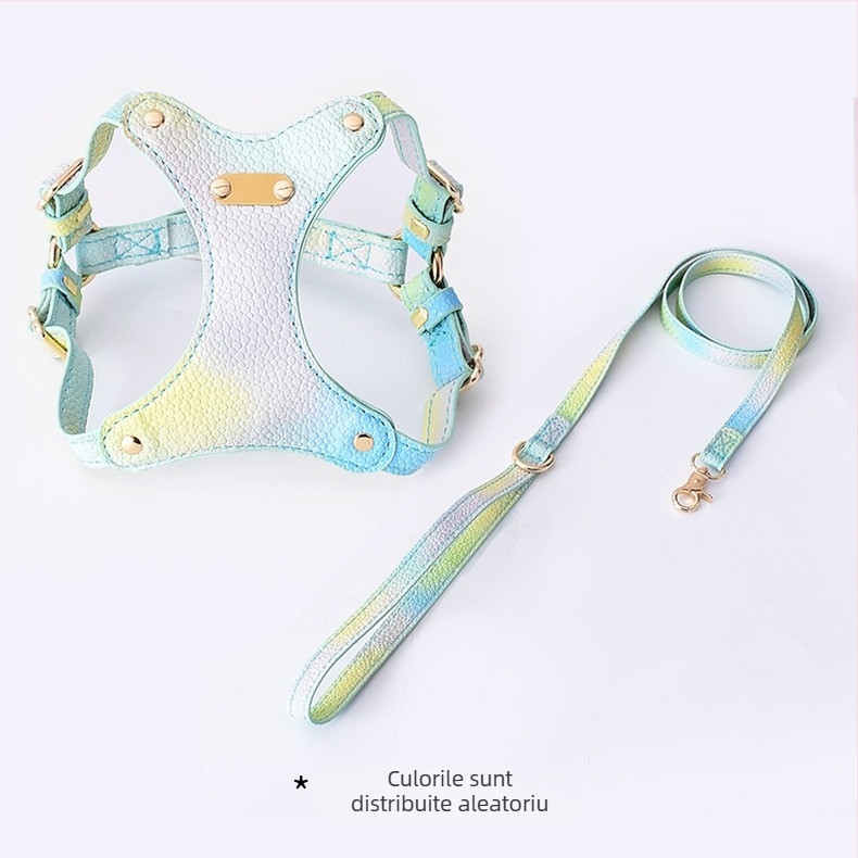 Set hâm piept pentru animale de companie și lesă, material Cortex, neextensibil, ambalaj en-gros 100 bucăți, pentru pisici