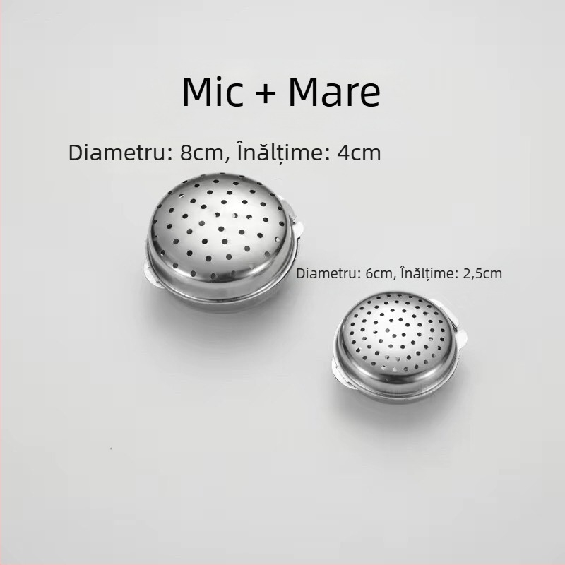 Cutie pentru condimente din oțel inoxidabil 304, cu bile de condimente și borcan pentru condimente solide