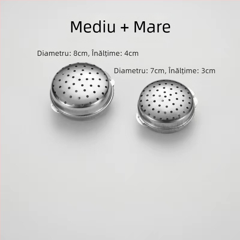 Cutie pentru condimente din oțel inoxidabil 304, cu bile de condimente și borcan pentru condimente solide