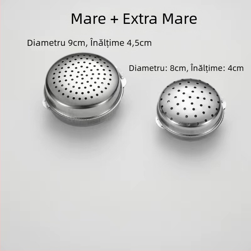 Cutie pentru condimente din oțel inoxidabil 304, cu bile de condimente și borcan pentru condimente solide