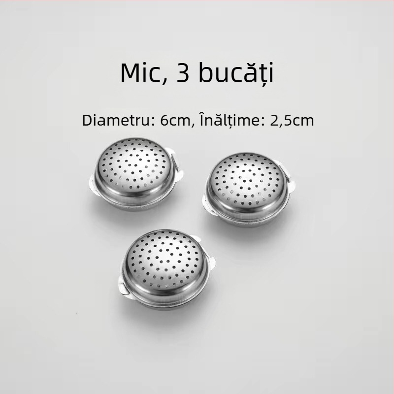 Cutie pentru condimente din oțel inoxidabil 304, cu bile de condimente și borcan pentru condimente solide