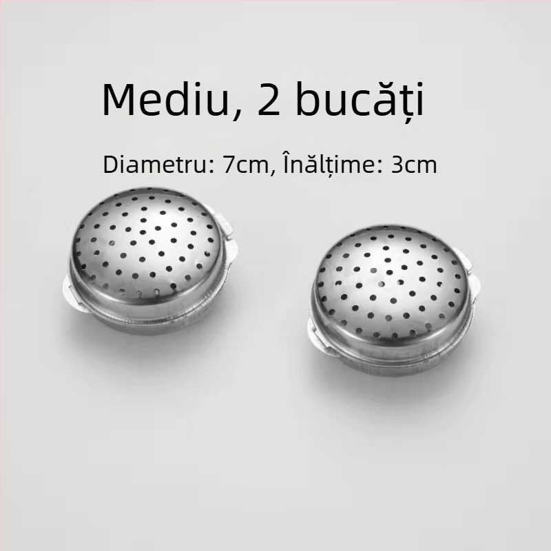 Cutie pentru condimente din oțel inoxidabil 304, cu bile de condimente și borcan pentru condimente solide