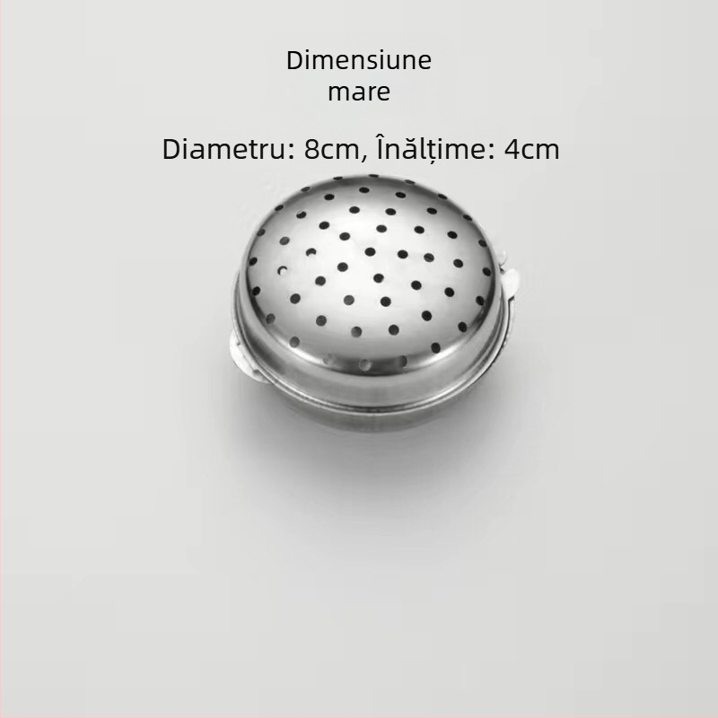 Cutie pentru condimente din oțel inoxidabil 304, cu bile de condimente și borcan pentru condimente solide