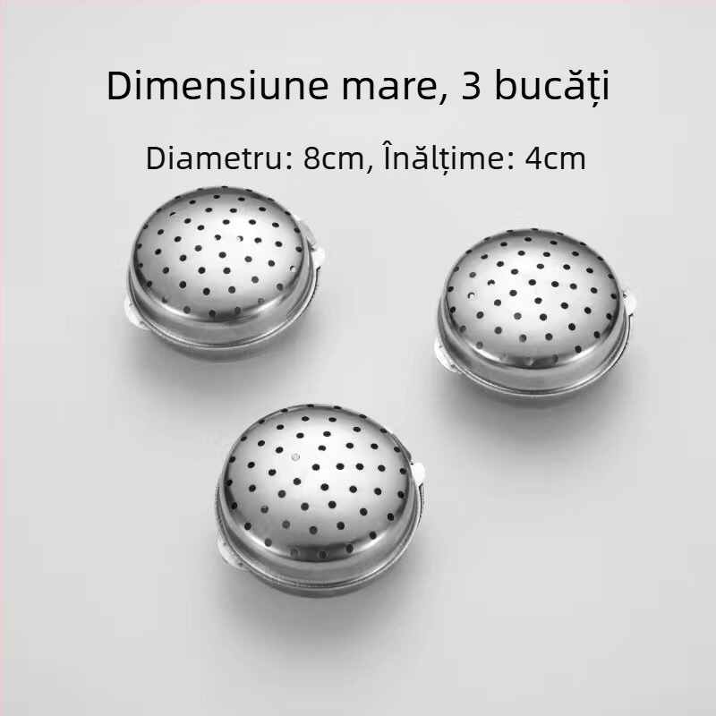 Cutie pentru condimente din oțel inoxidabil 304, cu bile de condimente și borcan pentru condimente solide