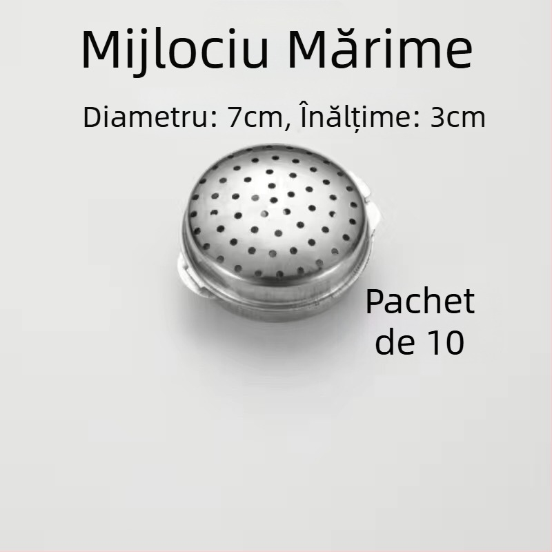 Cutie pentru condimente din oțel inoxidabil 304, cu bile de condimente și borcan pentru condimente solide