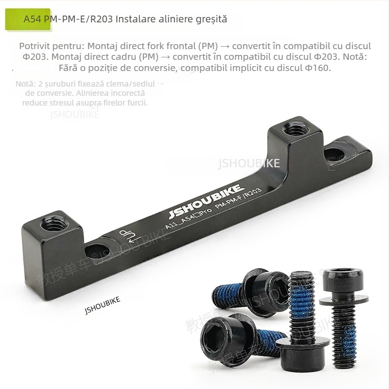 Adaptor de bază pentru frână cu disc pentru bicicletă de munte, compatibil cu mai multe rotoare, frână mecanică sau hidraulică.