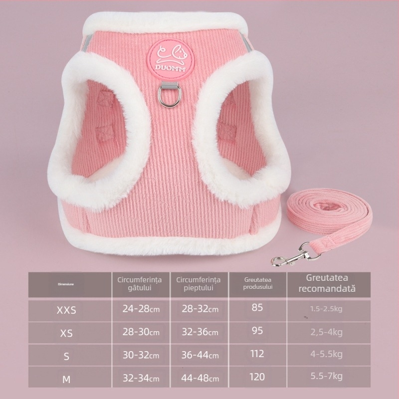 Ham pentru pisică, stil vestă corduroy, DUOMAOMAO, non-extensibil