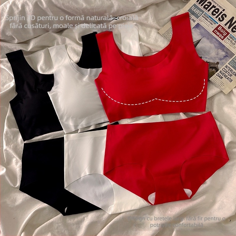 Set de sutiene – nylon principal 70–80%, cupă completă, cupă turnată subțire, bretele fixe, respirabil, push-up, fără cusături