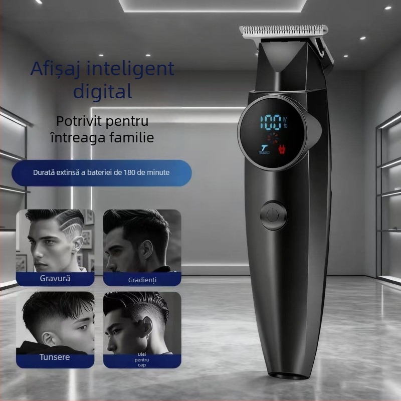 Mașină de tuns electrică, reîncărcabilă, lame din aliaj de titan, baterie încorporată 1200–2000 mAh (1–3 h autonomie), cap de tăiere detașabil și lavabil, rezistentă la apă, zgomot sub 36 dB, potrivită pentru animale de companie