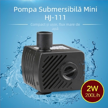 Mini pompă submersibilă pentru acvariu — USB, circulare, silențioasă și economică; fără import, greutate 0.2