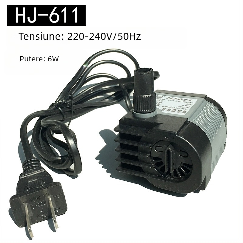 Mini pompă submersibilă pentru acvariu — USB, circulare, silențioasă și economică; fără import, greutate 0.2