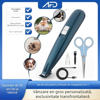 Mașină electrică de tuns pentru animale de companie, câini, PP + oțel inoxidabil, cutie 50 bucăți