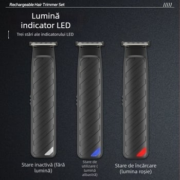 Nou trimmer de păr electric 3 în 1 cu indicator LED, reîncărcabil, motor cu peri, lamă din oțel inoxidabil, impermeabil, potrivit pentru animale de companie