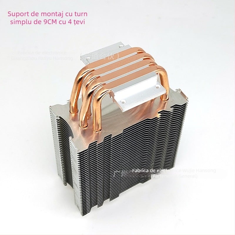 Răcitor CPU din cupru cu 6 țevi, răcire cu țevi termici, 2000 rpm, zgomot 20 dB