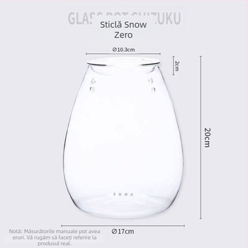 Sticlă Shizuku pentru birou — peisaj mic pe birou, sticlă borosilicată de înaltă calitate, turnată, personalizabil, stil Light Luxury