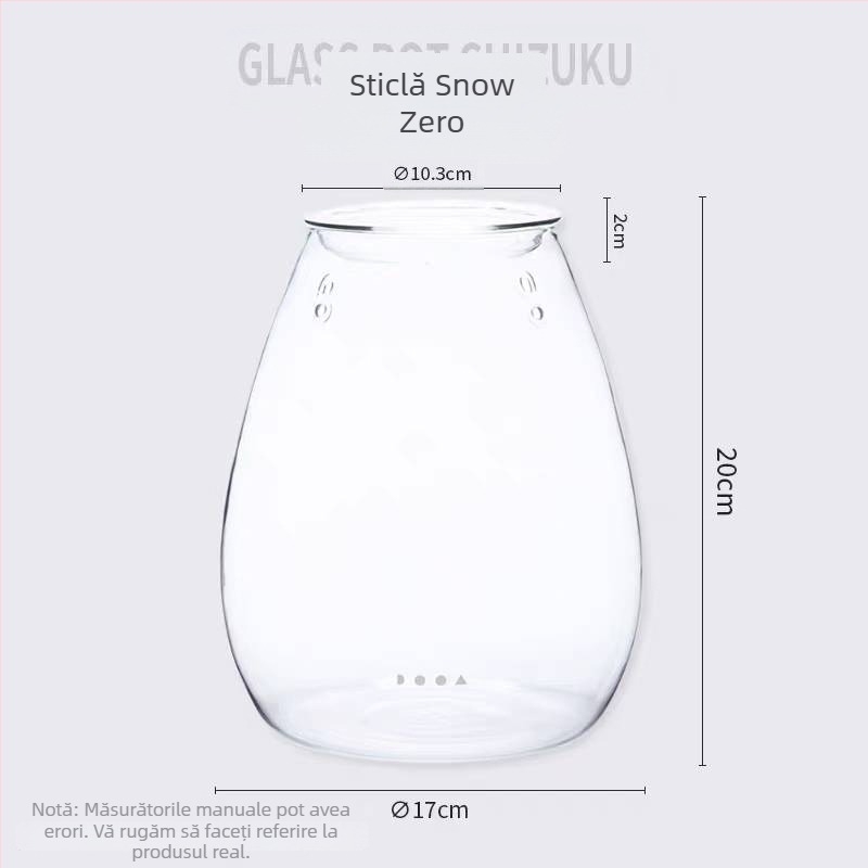 Sticlă Shizuku pentru birou — peisaj mic pe birou, sticlă borosilicată de înaltă calitate, turnată, personalizabil, stil Light Luxury