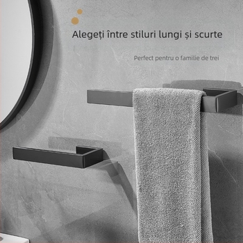 Raft montat pe perete pentru prosoape – tip puternic, sarcină 10 kg, fără găurire