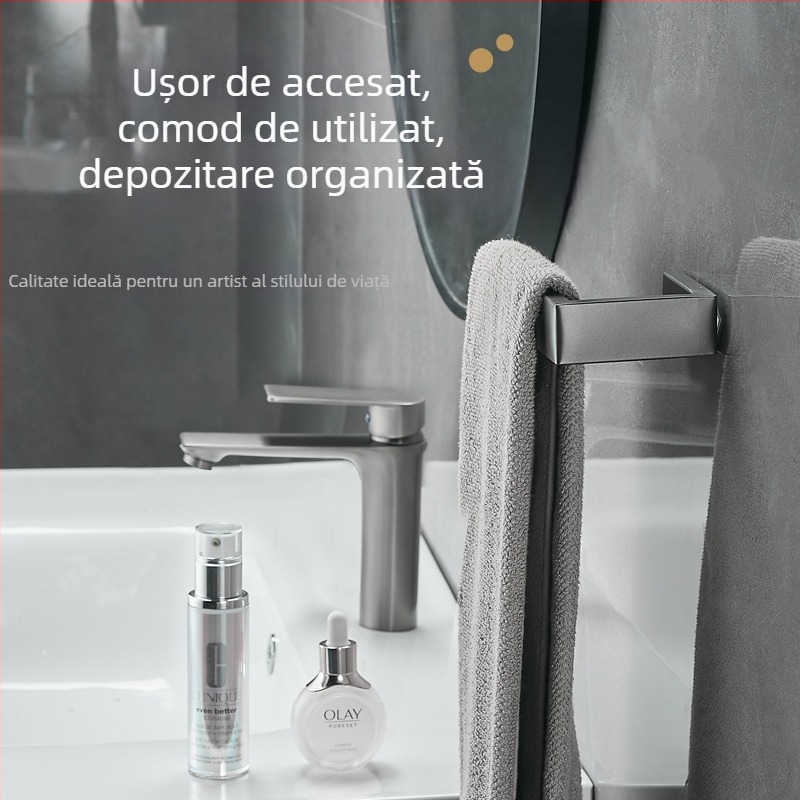 Raft montat pe perete pentru prosoape – tip puternic, sarcină 10 kg, fără găurire