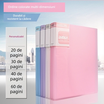 Mapă PP pentru broșuri informative cu pagini interioare transparente, model A4220-4210, 20–100 pagini, grosime 2.5–6.0 cm, brand KOBEST Kangbai