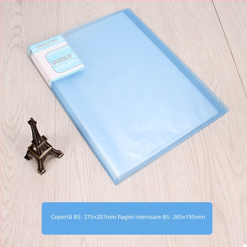 Mapă PP pentru broșuri informative cu pagini interioare transparente, model A4220-4210, 20–100 pagini, grosime 2.5–6.0 cm, brand KOBEST Kangbai