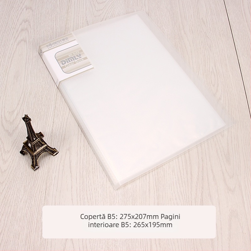 Mapă PP pentru broșuri informative cu pagini interioare transparente, model A4220-4210, 20–100 pagini, grosime 2.5–6.0 cm, brand KOBEST Kangbai