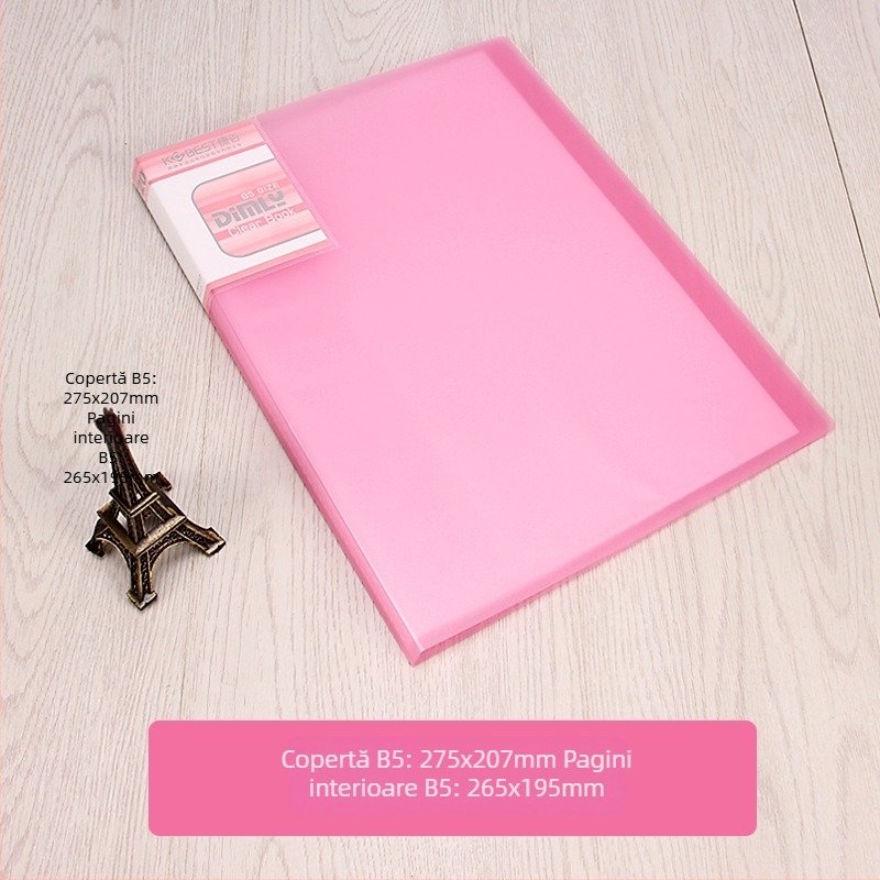 Mapă PP pentru broșuri informative cu pagini interioare transparente, model A4220-4210, 20–100 pagini, grosime 2.5–6.0 cm, brand KOBEST Kangbai