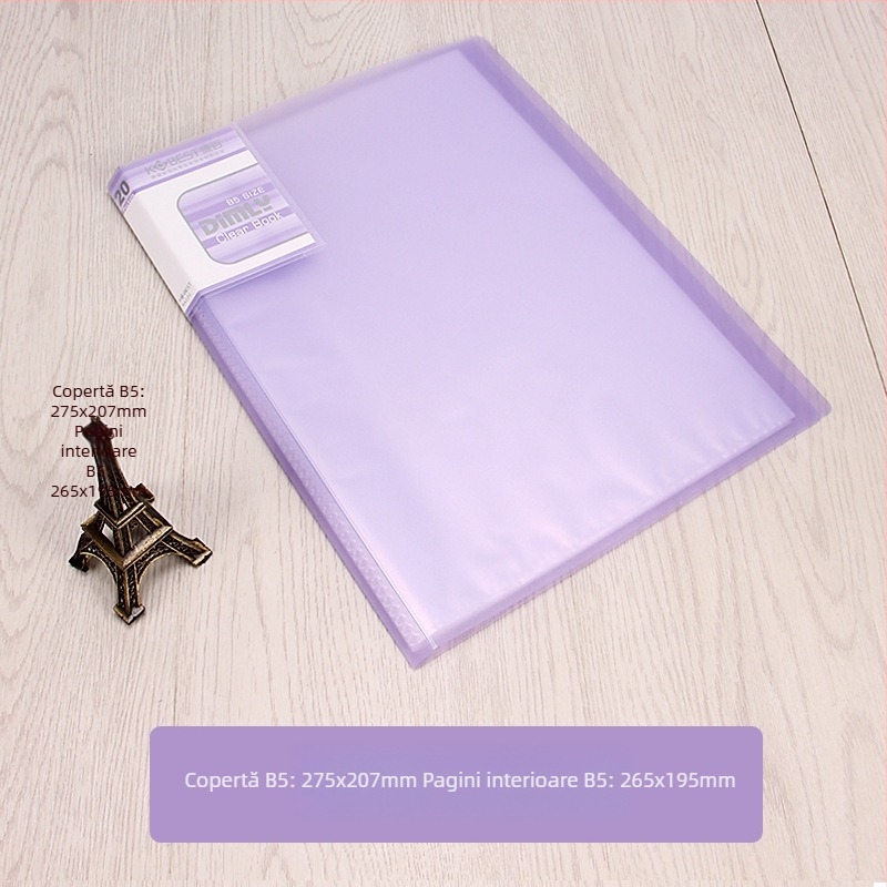 Mapă PP pentru broșuri informative cu pagini interioare transparente, model A4220-4210, 20–100 pagini, grosime 2.5–6.0 cm, brand KOBEST Kangbai