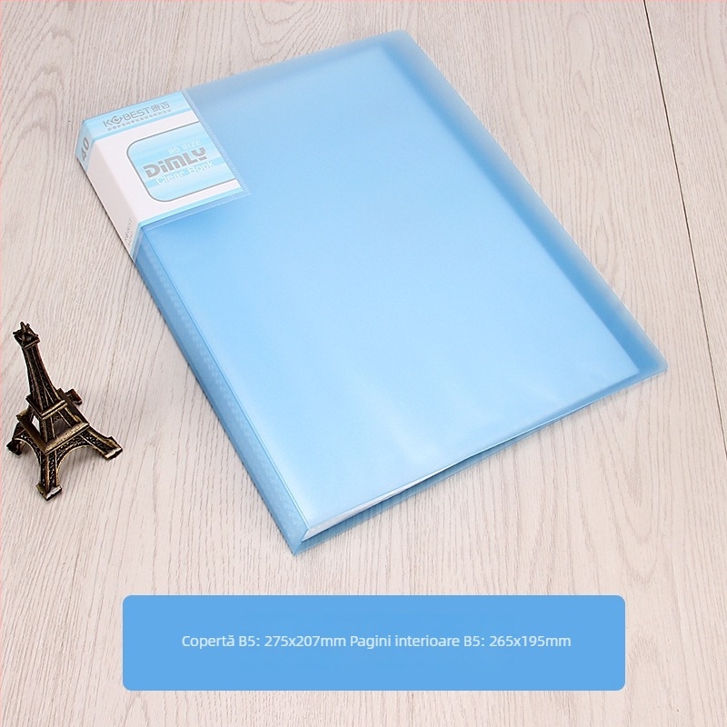 Mapă PP pentru broșuri informative cu pagini interioare transparente, model A4220-4210, 20–100 pagini, grosime 2.5–6.0 cm, brand KOBEST Kangbai