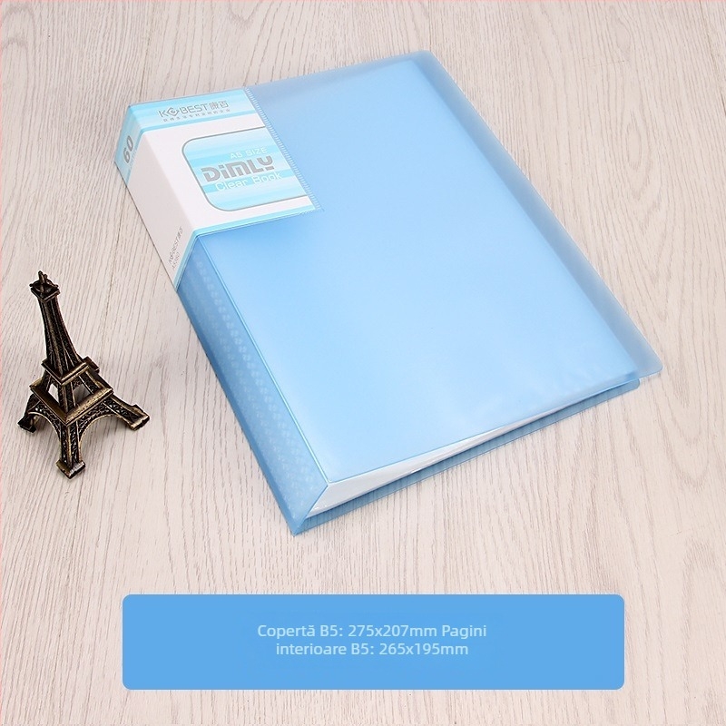 Mapă PP pentru broșuri informative cu pagini interioare transparente, model A4220-4210, 20–100 pagini, grosime 2.5–6.0 cm, brand KOBEST Kangbai