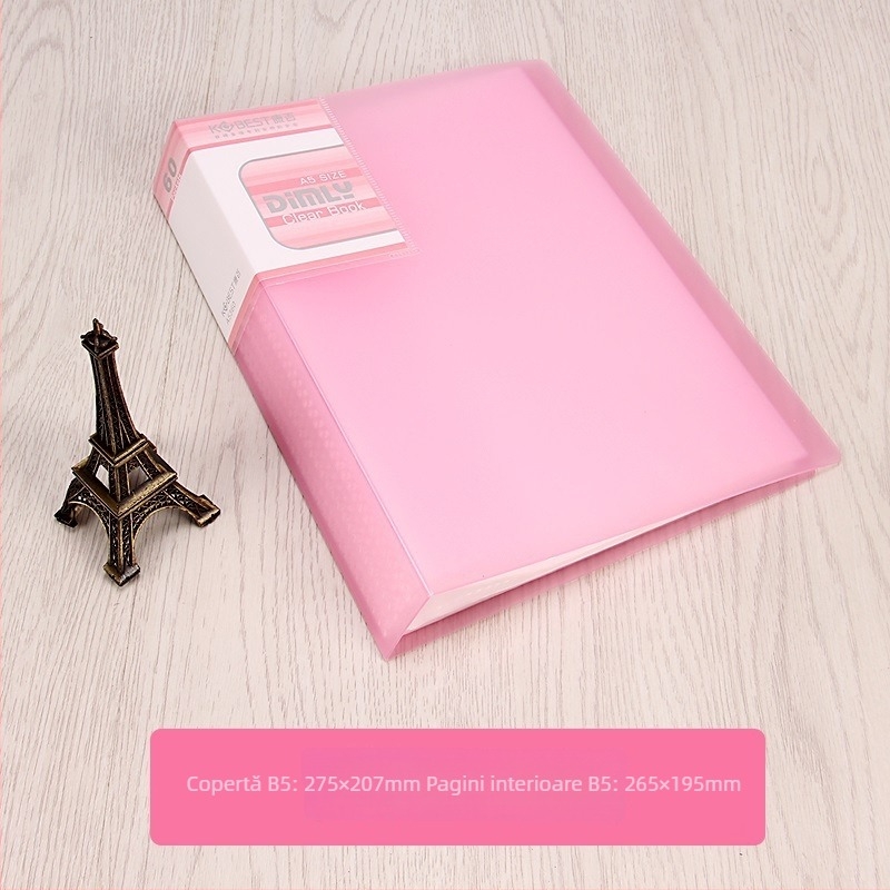 Mapă PP pentru broșuri informative cu pagini interioare transparente, model A4220-4210, 20–100 pagini, grosime 2.5–6.0 cm, brand KOBEST Kangbai