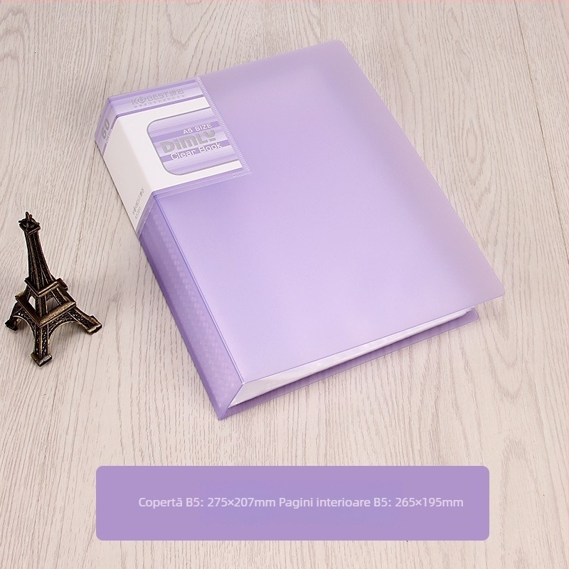 Mapă PP pentru broșuri informative cu pagini interioare transparente, model A4220-4210, 20–100 pagini, grosime 2.5–6.0 cm, brand KOBEST Kangbai