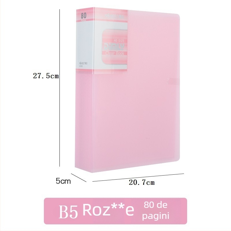 Mapă PP pentru broșuri informative cu pagini interioare transparente, model A4220-4210, 20–100 pagini, grosime 2.5–6.0 cm, brand KOBEST Kangbai