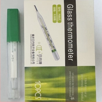 Termometru cu sticlă pentru subraț, fără mercur, Sun Moon — citire rapidă, pentru uz casnic și pentru bebeluși, aprobare dispozitiv medical 20222070201