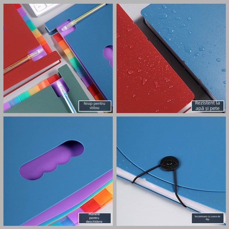 Yurui PP dosar de fișiere vertical cu 25 compartimente, sigilare pe trei laturi, imprimare logo disponibil