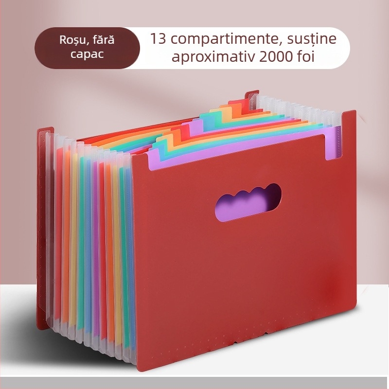 Yurui PP dosar de fișiere vertical cu 25 compartimente, sigilare pe trei laturi, imprimare logo disponibil