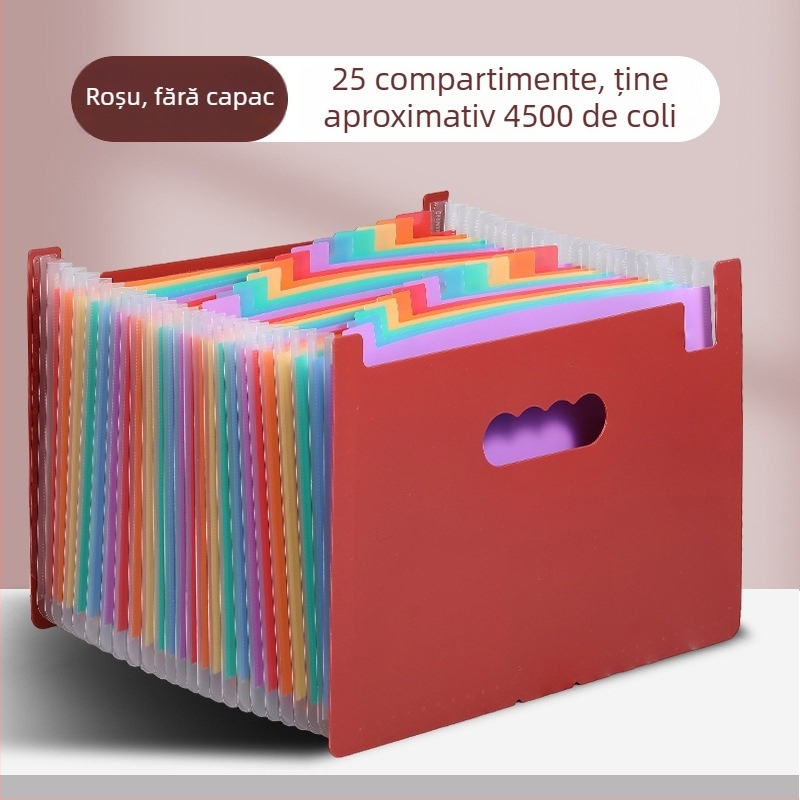 Yurui PP dosar de fișiere vertical cu 25 compartimente, sigilare pe trei laturi, imprimare logo disponibil