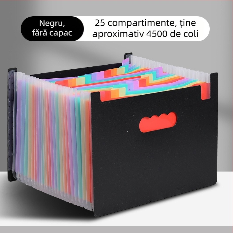 Yurui PP dosar de fișiere vertical cu 25 compartimente, sigilare pe trei laturi, imprimare logo disponibil