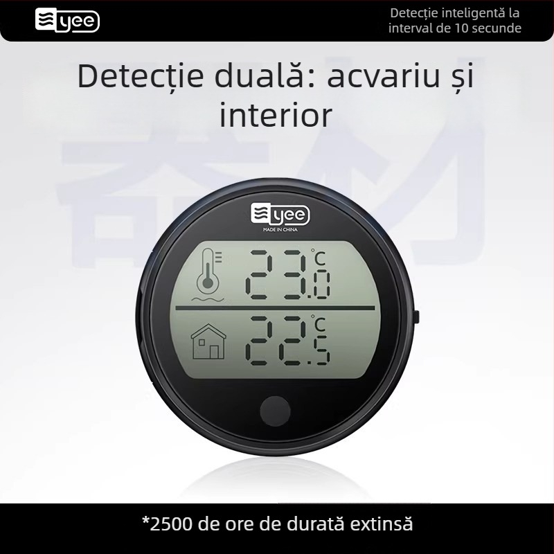 Termometru pentru acvariu, senzor electronic de înaltă precizie, senzor extern cu autocolant (ABS, model C1-1131, măsurare a temperaturii)