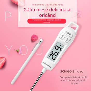 Chigo Termometru pentru alimente cu sondă electronică, pentru lichide, precizie înaltă, interval -50°C până la 300°C