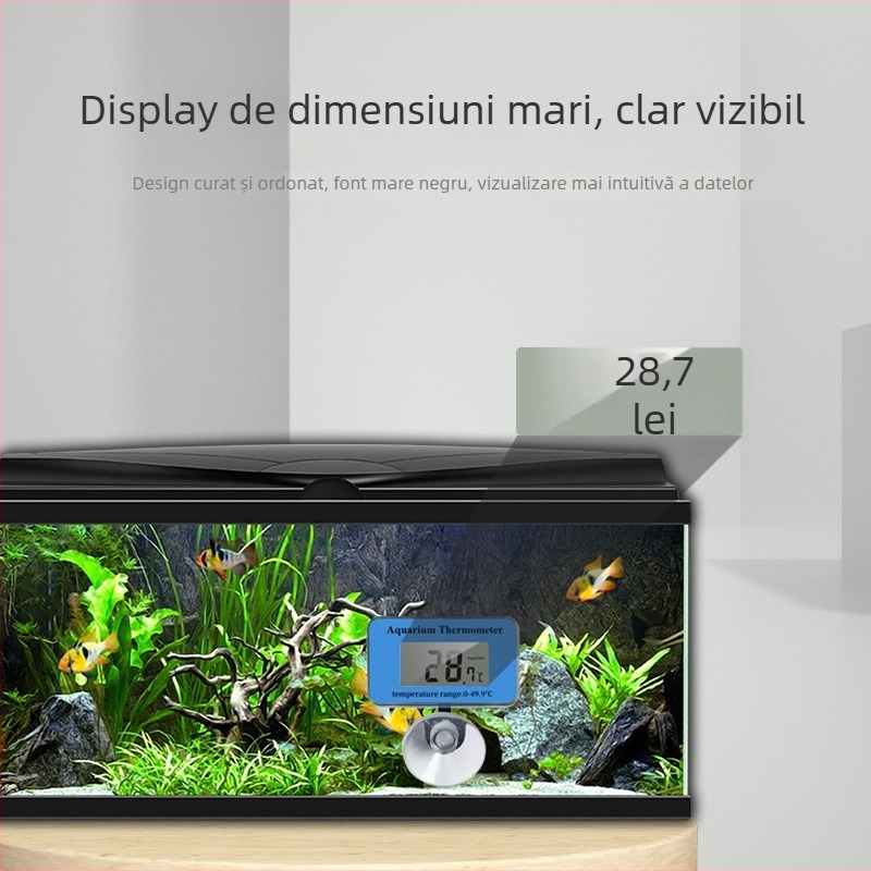 Termometru pentru acvariu – ABS material, Termometru de apă, Măsoară temperatura în acvariu