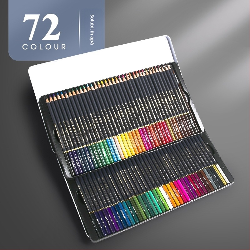 Set creioane pe bază de ulei Neoni, carcasă metalică, miez HB, ambalaj de bază, pentru pictură și desen