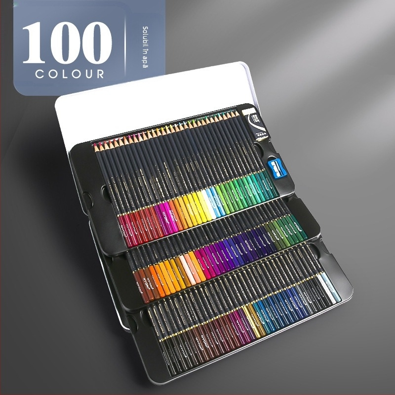 Set creioane pe bază de ulei Neoni, carcasă metalică, miez HB, ambalaj de bază, pentru pictură și desen