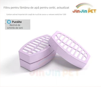 Filtru din carbon activ pentru apă de animale de companie, demontabil, 16 g, potrivit pentru câini și pisici