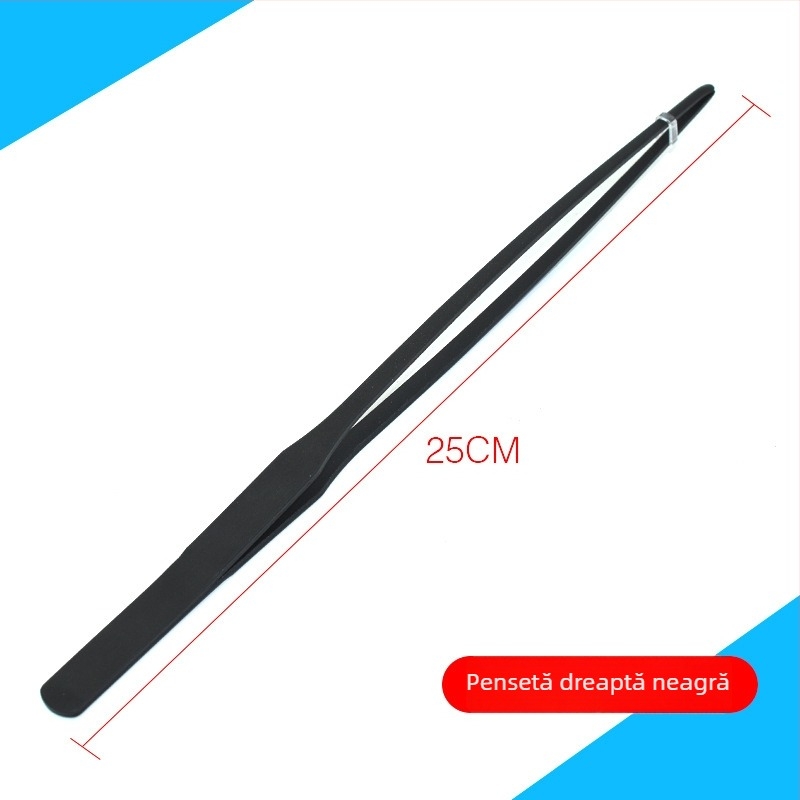 Set de unelte din oțel inoxidabil pentru acvariu: pensete pentru plante acvatice, lopățică plată pentru nisip și foarfecă (Material: oțel inoxidabil; Formă vârf: drept; Include: pensete, lopățică plată, foarfecă)