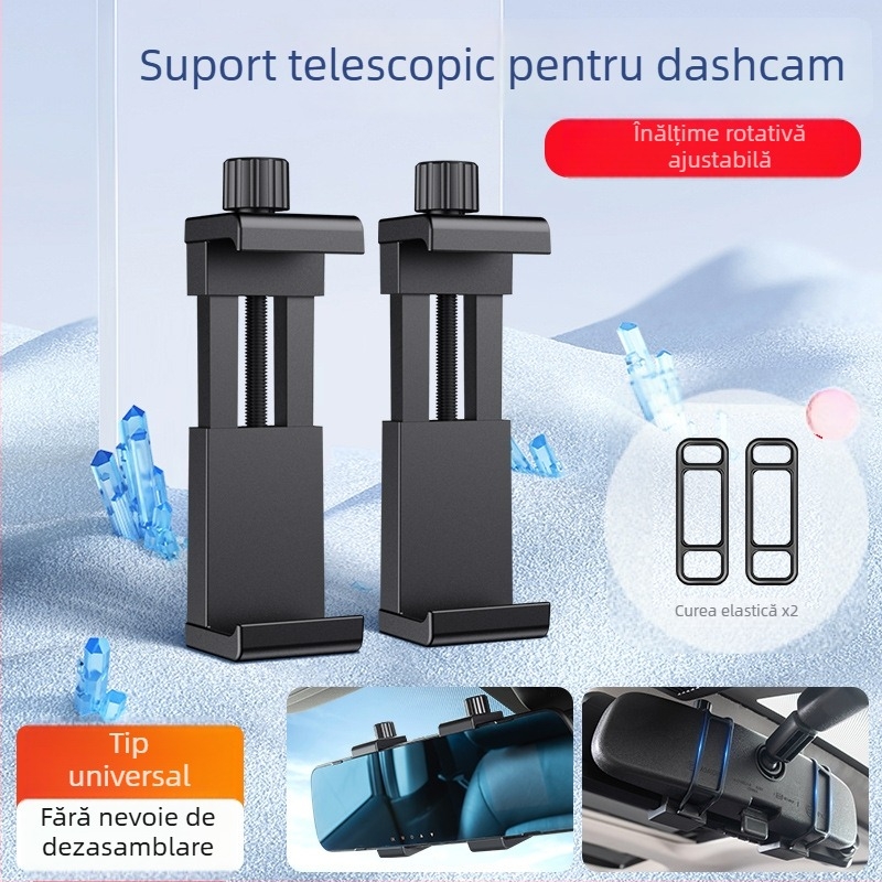 Suport universal pentru dashcam — bază pentru consola centrală și oglinda retrovizoare