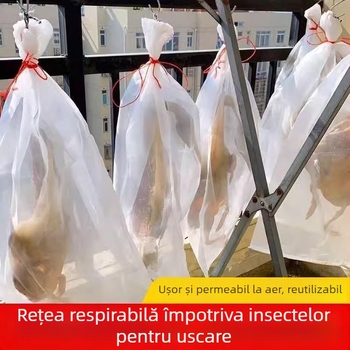 Plasă de uscare din nylon, anti-muște, respirabilă, rezistentă la păsări, cu un singur strat, 25 buc.