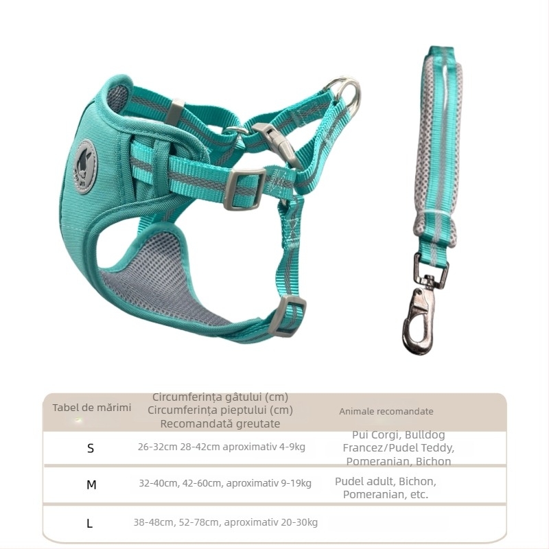 Ham de piept pentru câine, din Oxford, marcă Wanjia, fix, curea neextensibilă