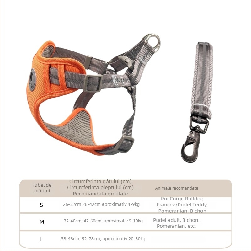 Ham de piept pentru câine, din Oxford, marcă Wanjia, fix, curea neextensibilă